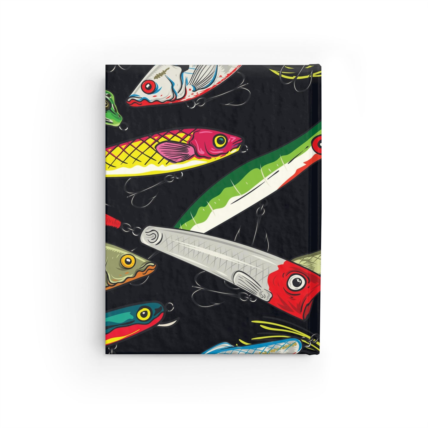 Notebook Journal - Ruled Line: Fishing Lure Black for the fisherman