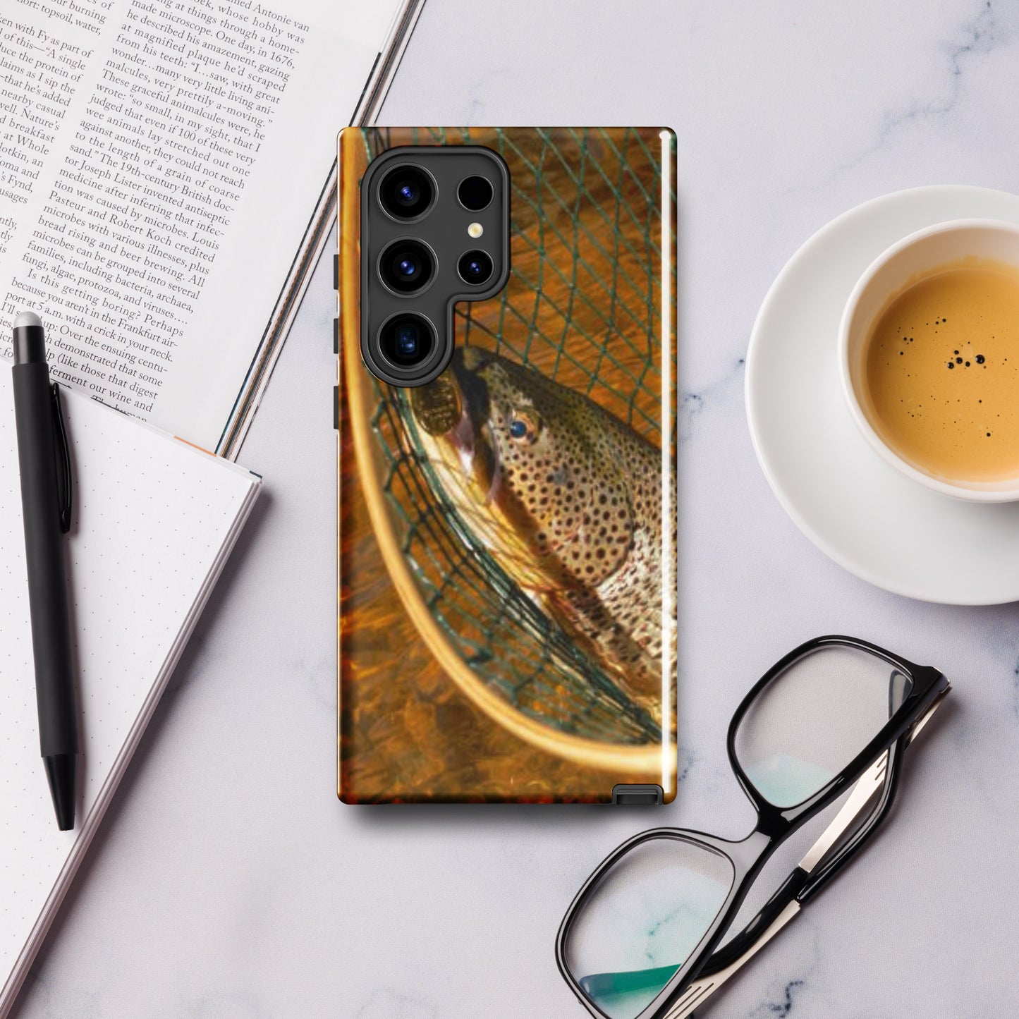 Tough phone case Brown Trout design for Samsung®